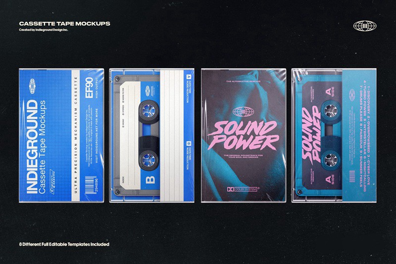 逼真盒式磁带模型PSD样机模板 Cassette Tape Mockups 样机素材 第5张-素材湾丨精选海外优质设计素材资源 逼真盒式磁带模型PSD样机模板 Cassette Tape Mockups 样机素材 sucaiwan.com