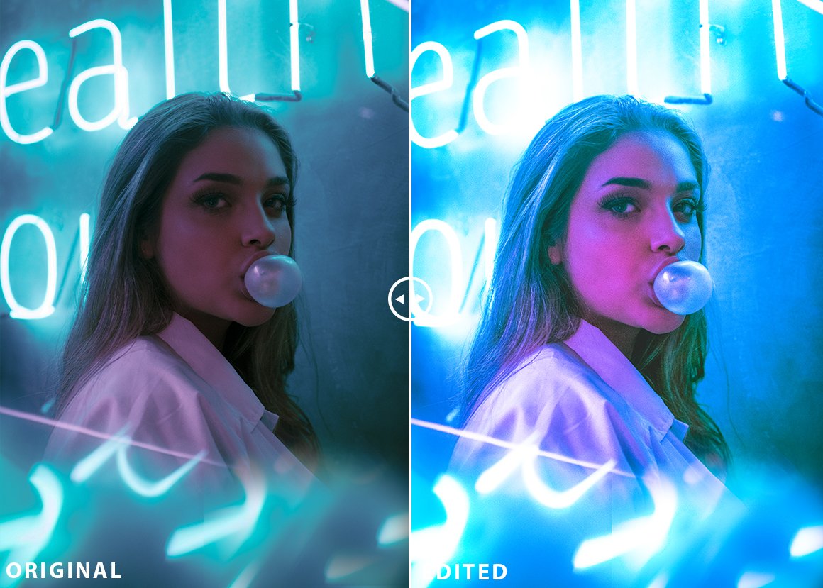 15个潮流复古赛博朋克夜景街拍霓虹灯Lightroom预设 Neon Light Lightroom Presets 插件预设 sucaiwan.com