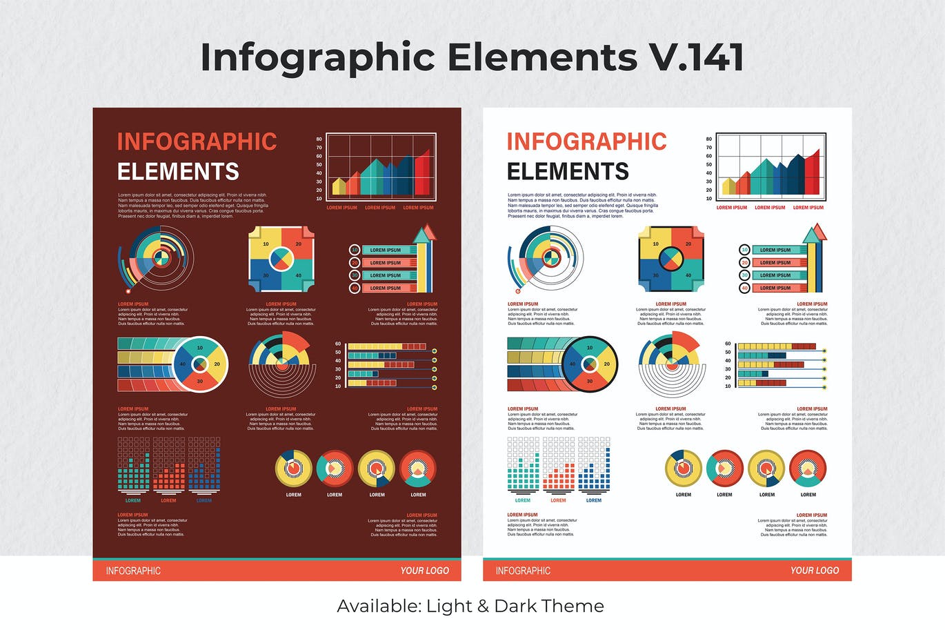可视化数据信息图表元素素材v141 Infographic Elements Ver. 141 幻灯图表 sucaiwan.com