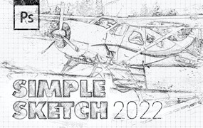 简单素描效果照片处理ps动作 Simple Sketch Photoshop Action