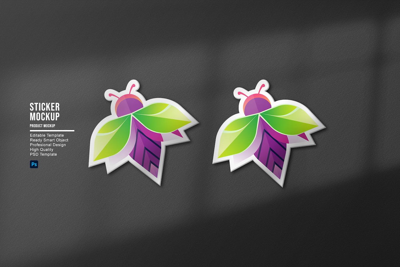 贴纸Logo设计样机模板 Sticker Mockup Template 样机素材 sucaiwan.com