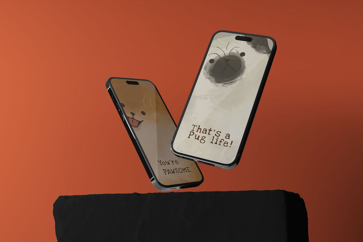 iphone 14 Pro手机效果图样机 iphone 14 Pro mockup 样机素材 sucaiwan.com