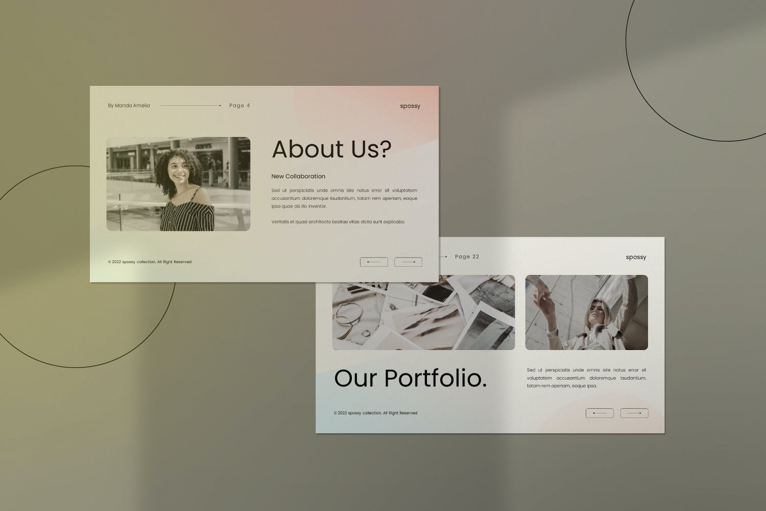 品牌产品PPT设计模板 Spossy Brand Product Presentation Powerpoint 幻灯图表 sucaiwan.com