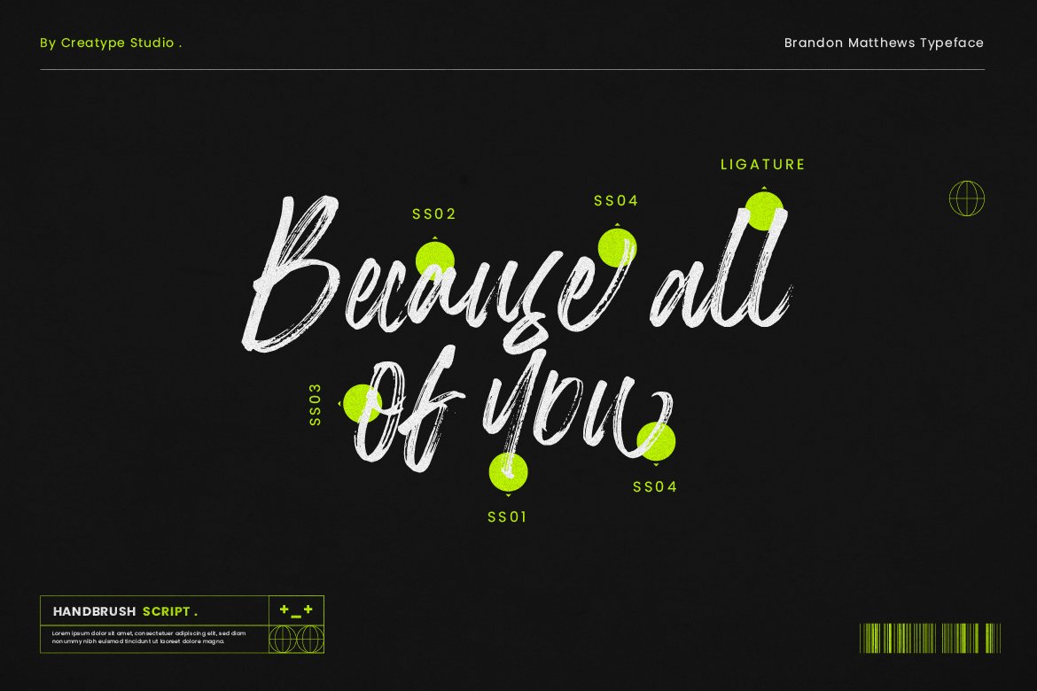 超酷手写镂空毛笔风格英文字体 Brandon Matthews Handbrush Script 设计素材 第6张-素材湾丨精选海外优质设计素材资源 超酷手写镂空毛笔风格英文字体 Brandon Matthews Handbrush Script 设计素材 sucaiwan.com