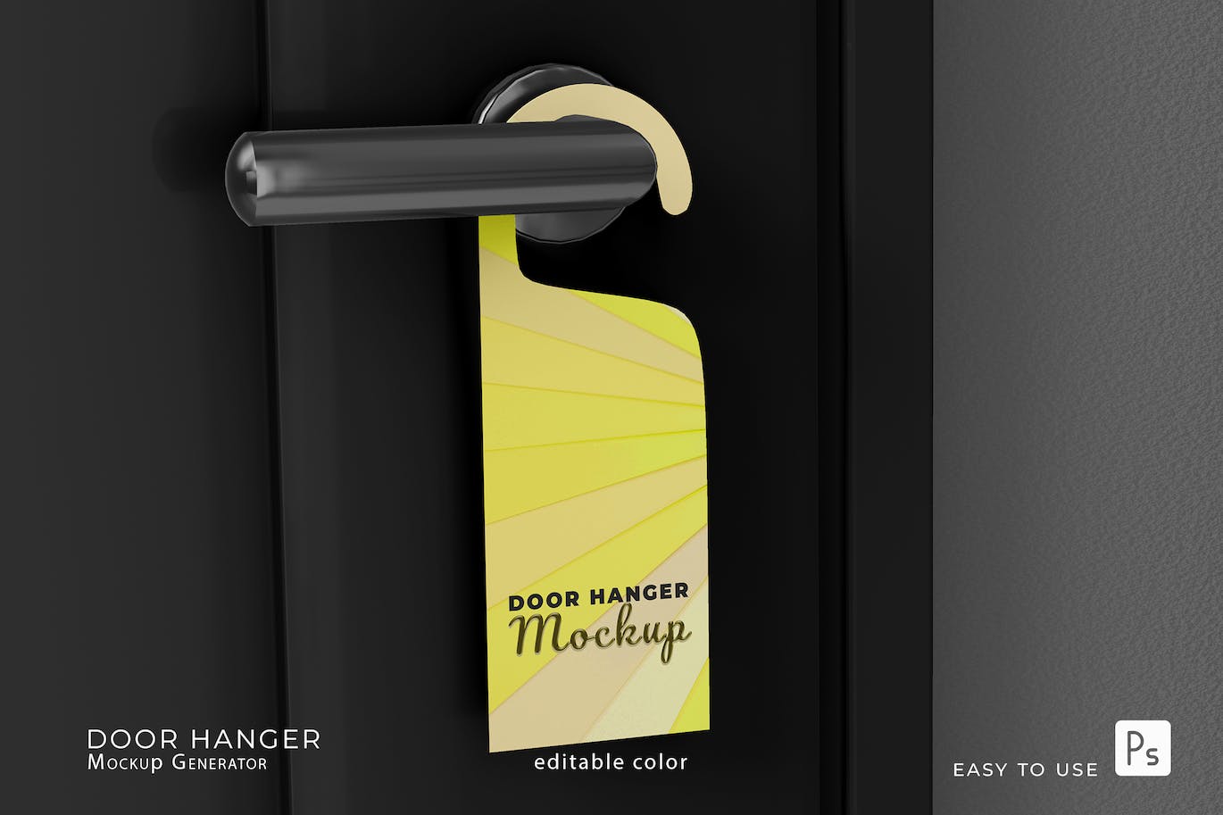 门把手挂耳广告展示样机图 Door Hanger Mockup 样机素材 sucaiwan.com