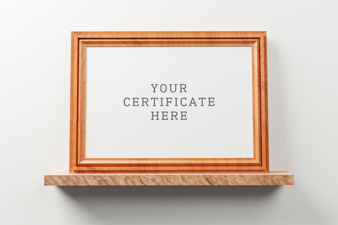 证书框架样机图 Certificate Shelf Mockup 样机素材 sucaiwan.com