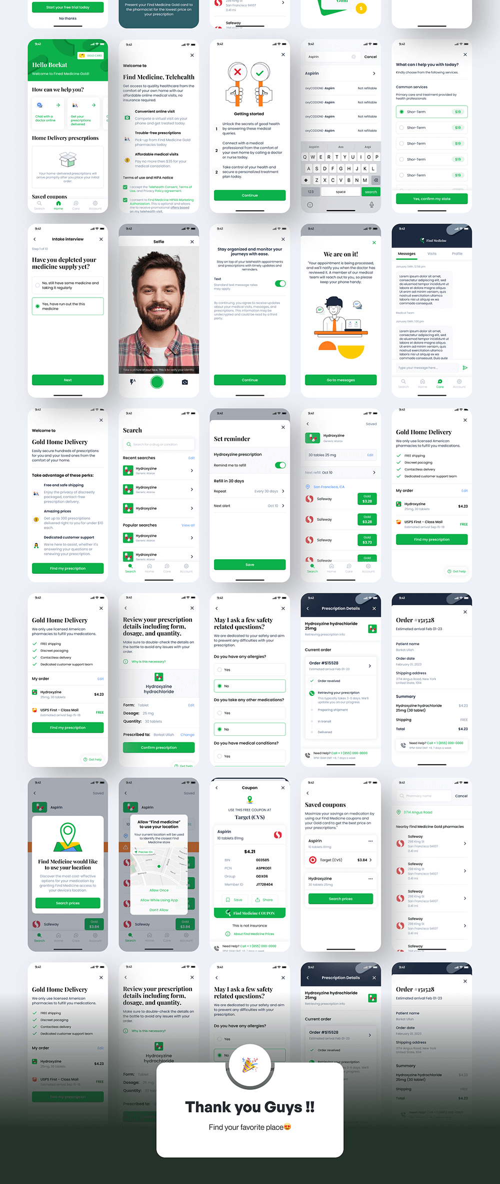 医学移动应用程序UI套件设计 APP UI sucaiwan.com