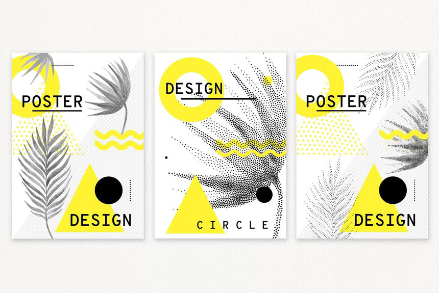 PNG素材-60款极简设计抽象几何图形矢量海报PNG元素 图片素材 sucaiwan.com