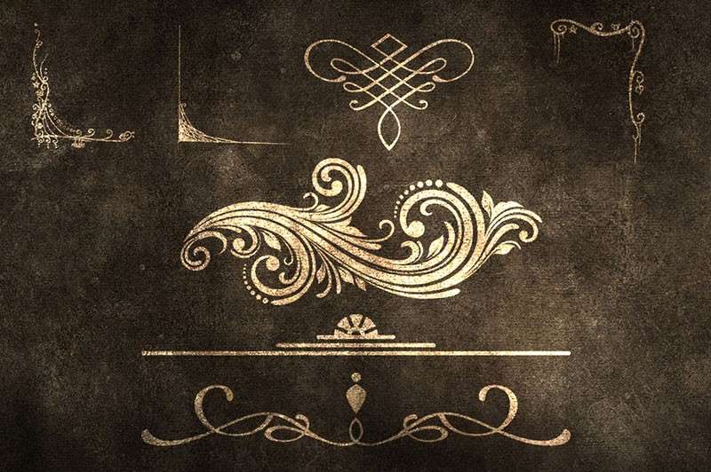 39个复古边框和箭头图案PS笔刷 笔刷资源 sucaiwan.com