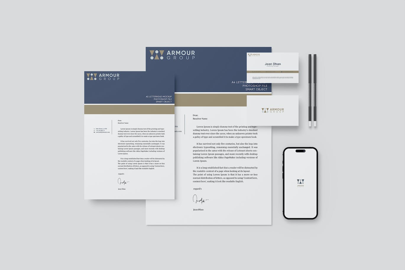 企业用品文具套装VI样机 Stationery Mockup 样机素材 sucaiwan.com
