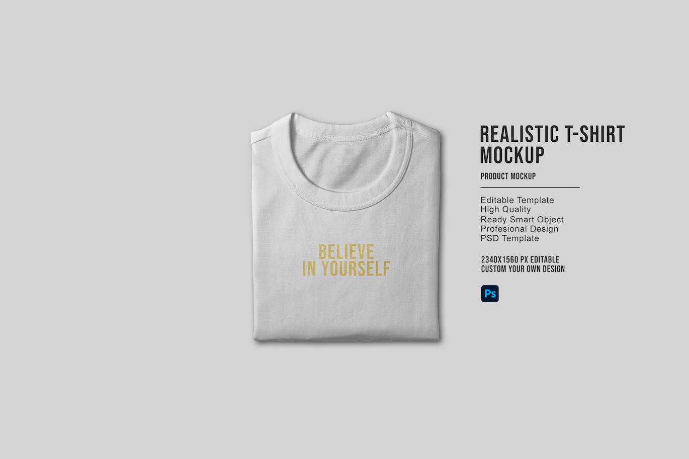 折叠T恤图案Logo展示样机图 T-Shirt Mockup 样机素材 sucaiwan.com