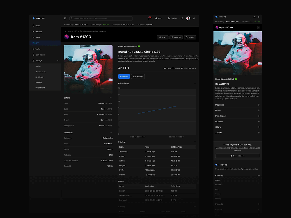 加密货币和金融Web UI模板 APP UI sucaiwan.com
