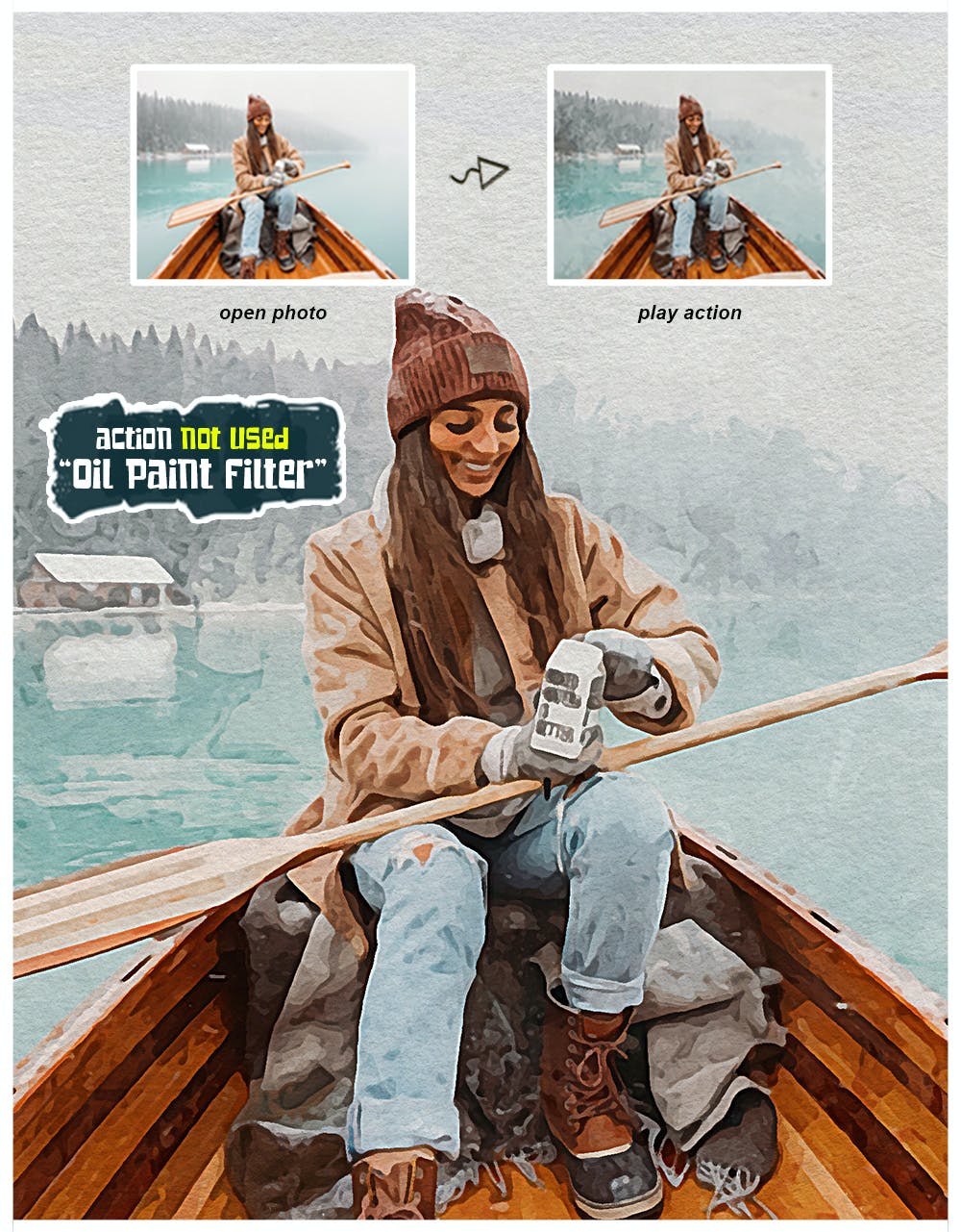 水彩绘画照片处理效果PS动作模板v2 Watercolor Paint V.2 – Photoshop Action 插件预设 sucaiwan.com