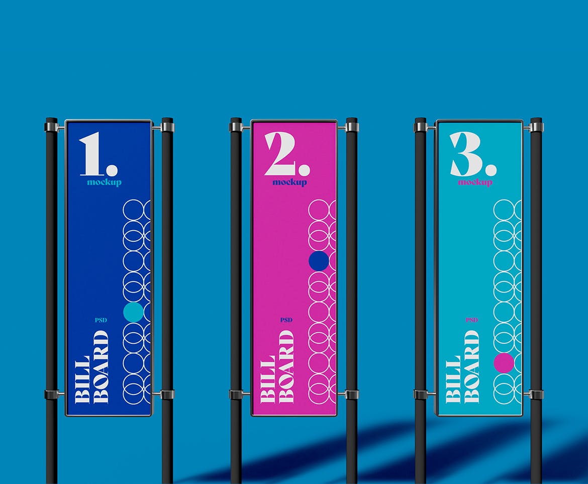 长矩形海报广告牌样机模板 Billboard Mockup 样机素材 sucaiwan.com