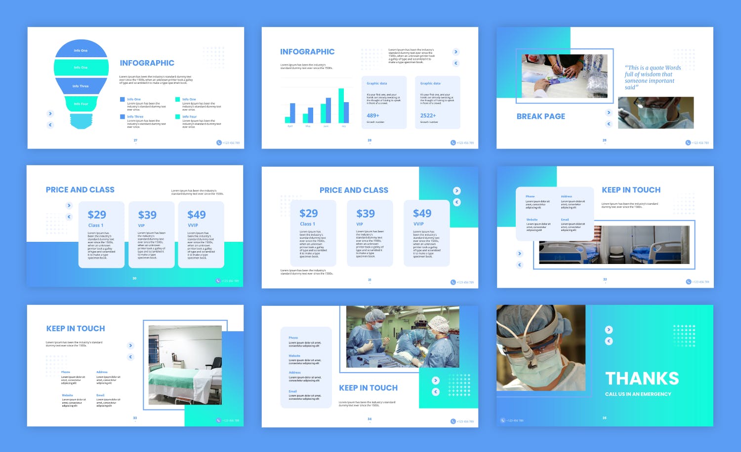 医院和保健培训PowerPoint演示文稿模板 Hospital & Health Care Training Powerpoint 幻灯图表 sucaiwan.com