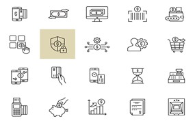 手机银行矢量图标 Mobile Banking Icons