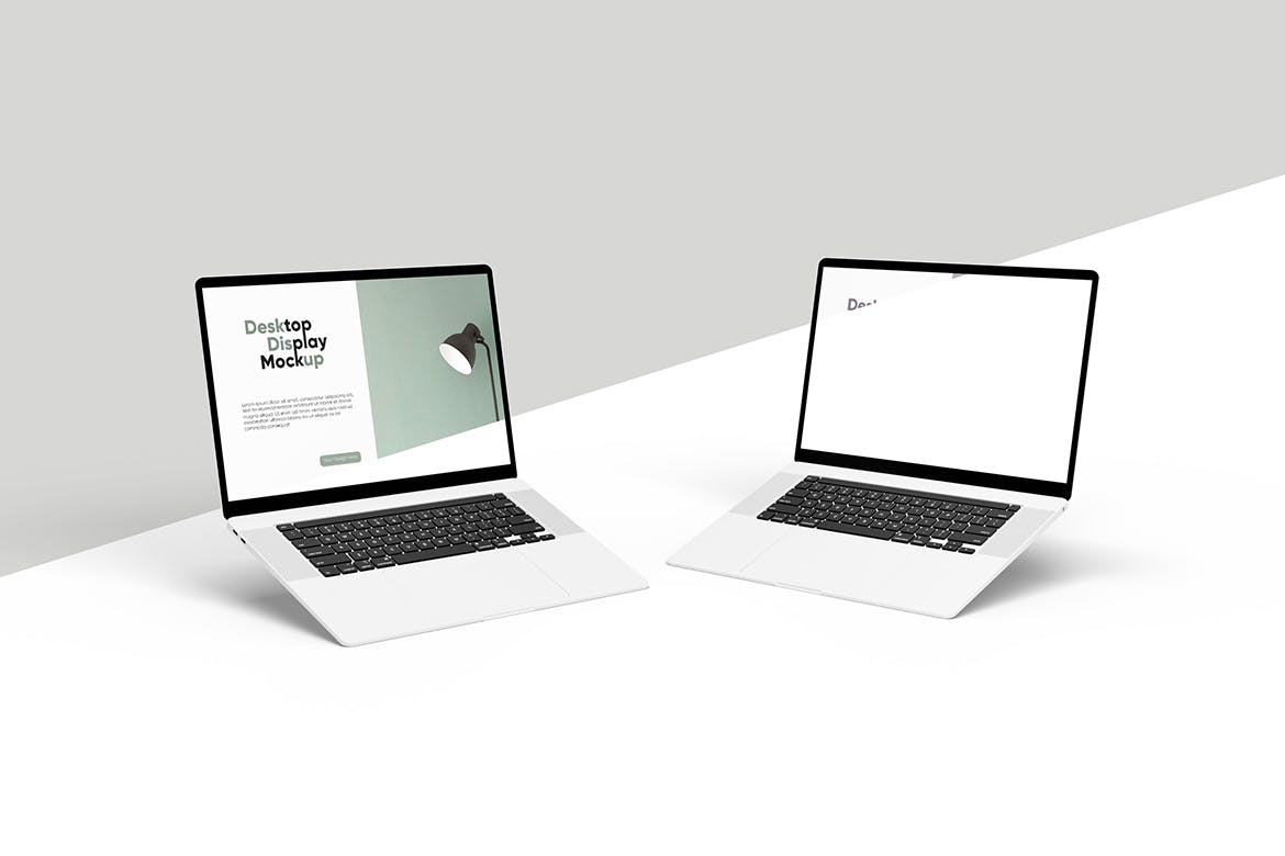 笔记本电脑屏幕样机模板 Laptop Screen Mockup 样机素材 sucaiwan.com