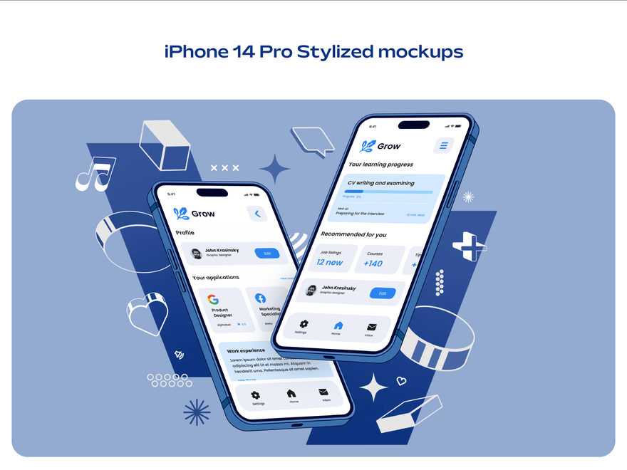 样机模板-iPhone 14 Pro样机PSD模板素材 样机素材 sucaiwan.com