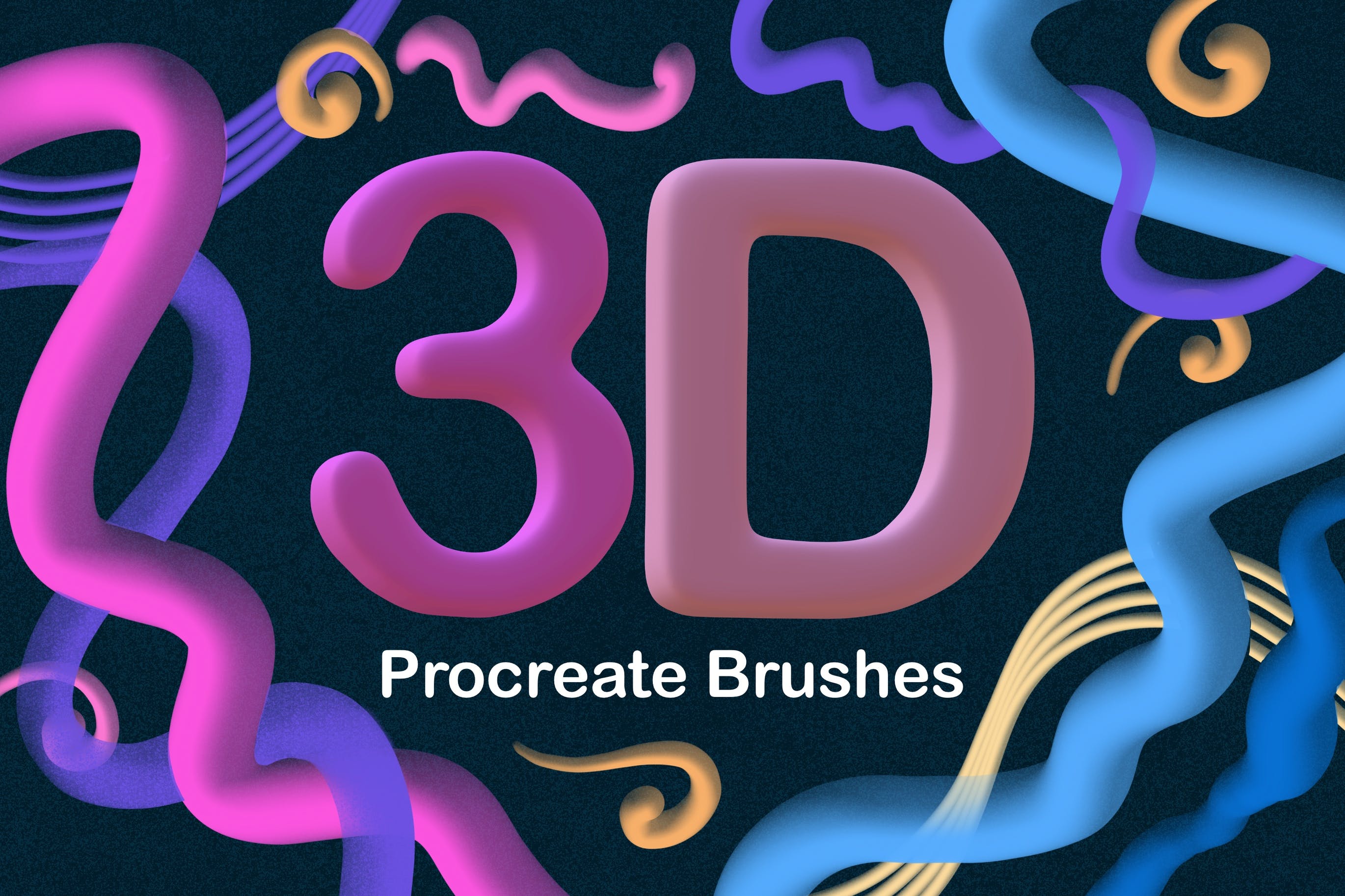 3D流行的Procreate画笔 3D Pop Procreate Brushes 笔刷资源 sucaiwan.com