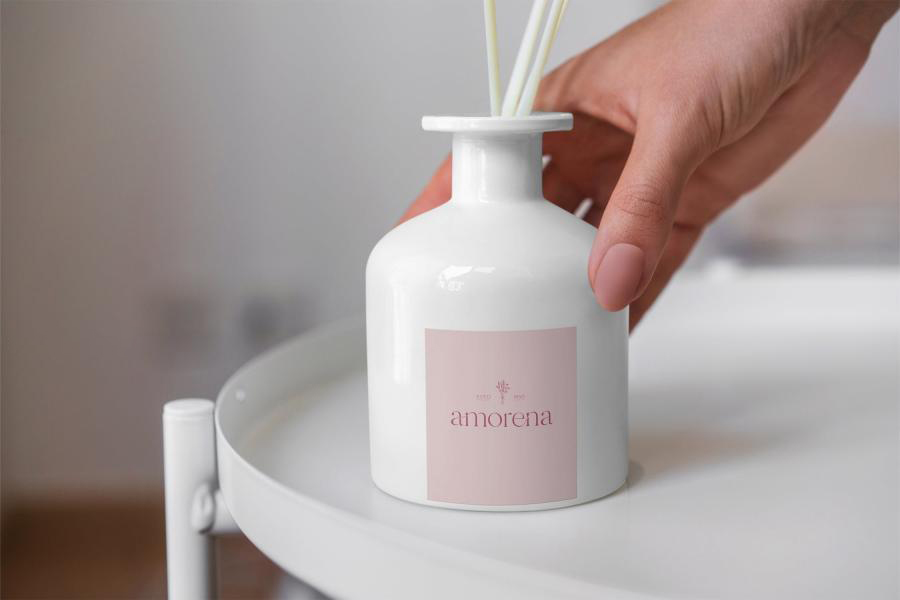 样机模版-圆形和方形标签贴纸设计PSD样机模板素材 样机素材 sucaiwan.com