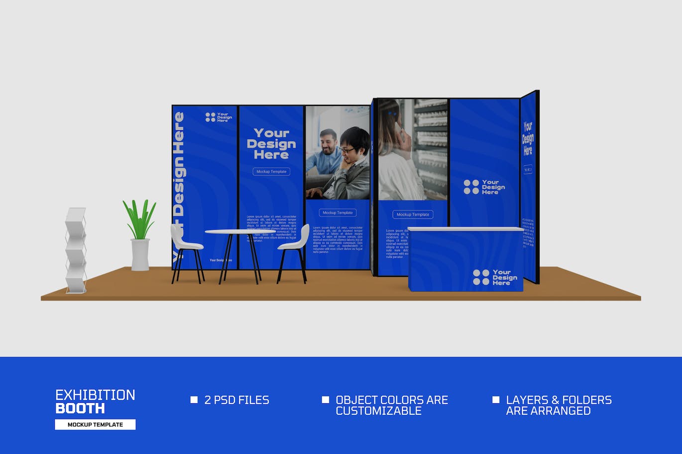 展览和活动展位广告展示样机图 Exhibition & Event Booth Mockup 样机素材 sucaiwan.com