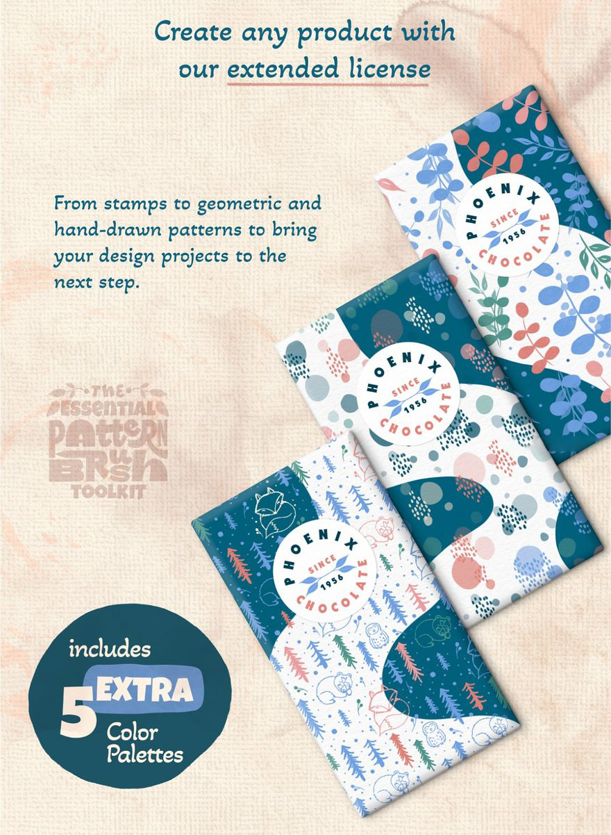 Procreate笔刷-水彩手绘几何抽象纹理Procreate图案笔刷素材 笔刷资源 sucaiwan.com