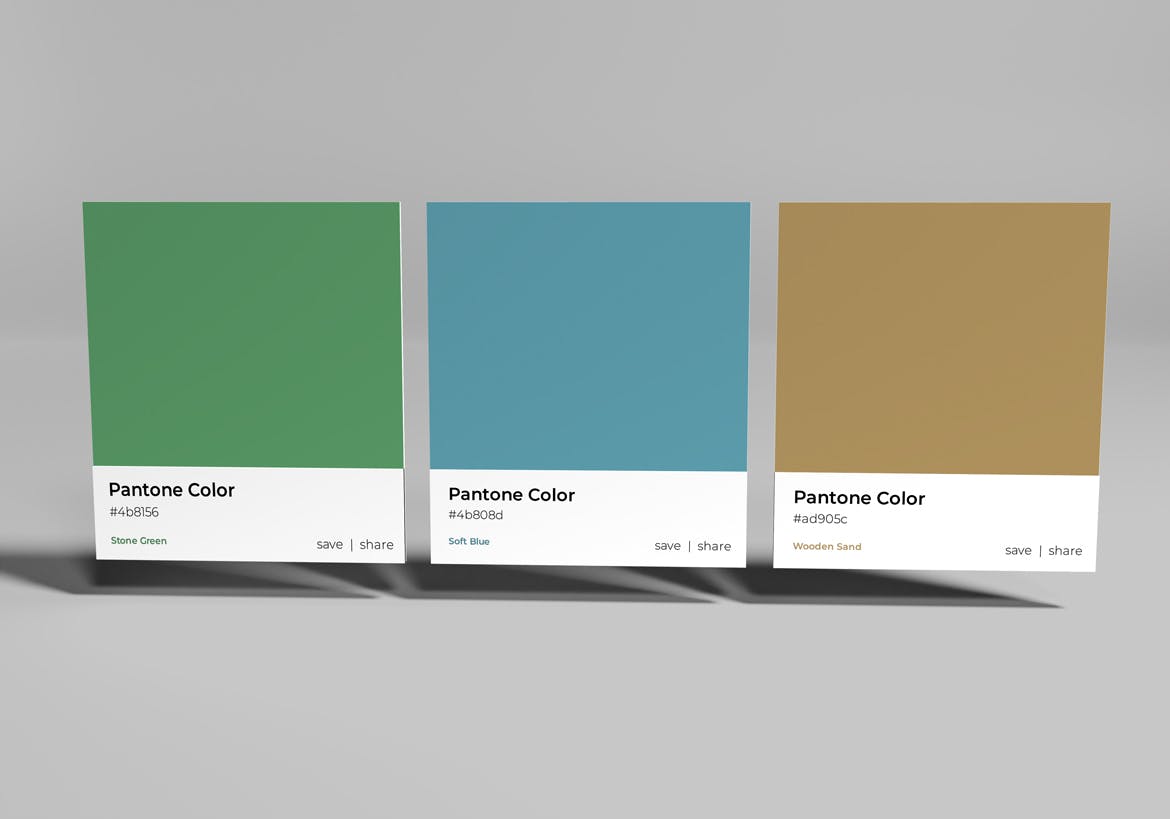 潘通色彩卡片样机图 Pantone Card Mockup 样机素材 sucaiwan.com