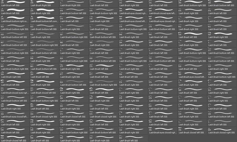 140+Photoshop睫毛笔刷 笔刷资源 sucaiwan.com