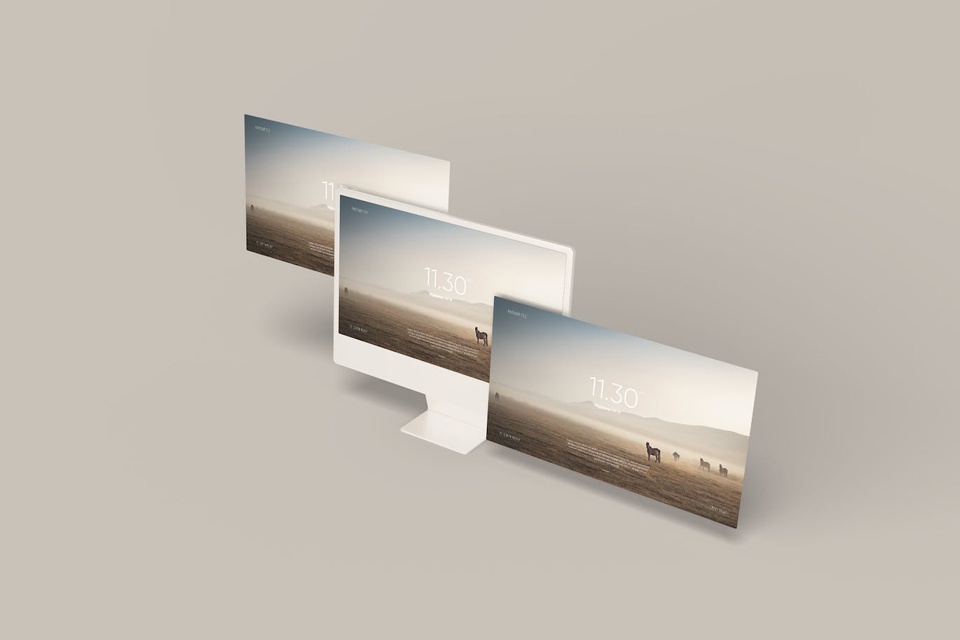 iMac屏幕显示器样机模板 iMac Screen Mockup 样机素材 sucaiwan.com