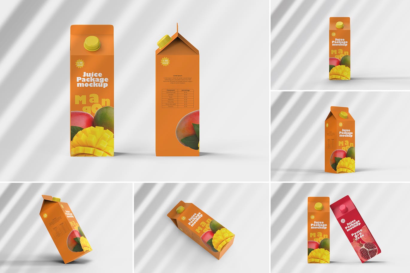 拧盖果汁盒包装设计样机 Juice Box Mockup 样机素材 sucaiwan.com