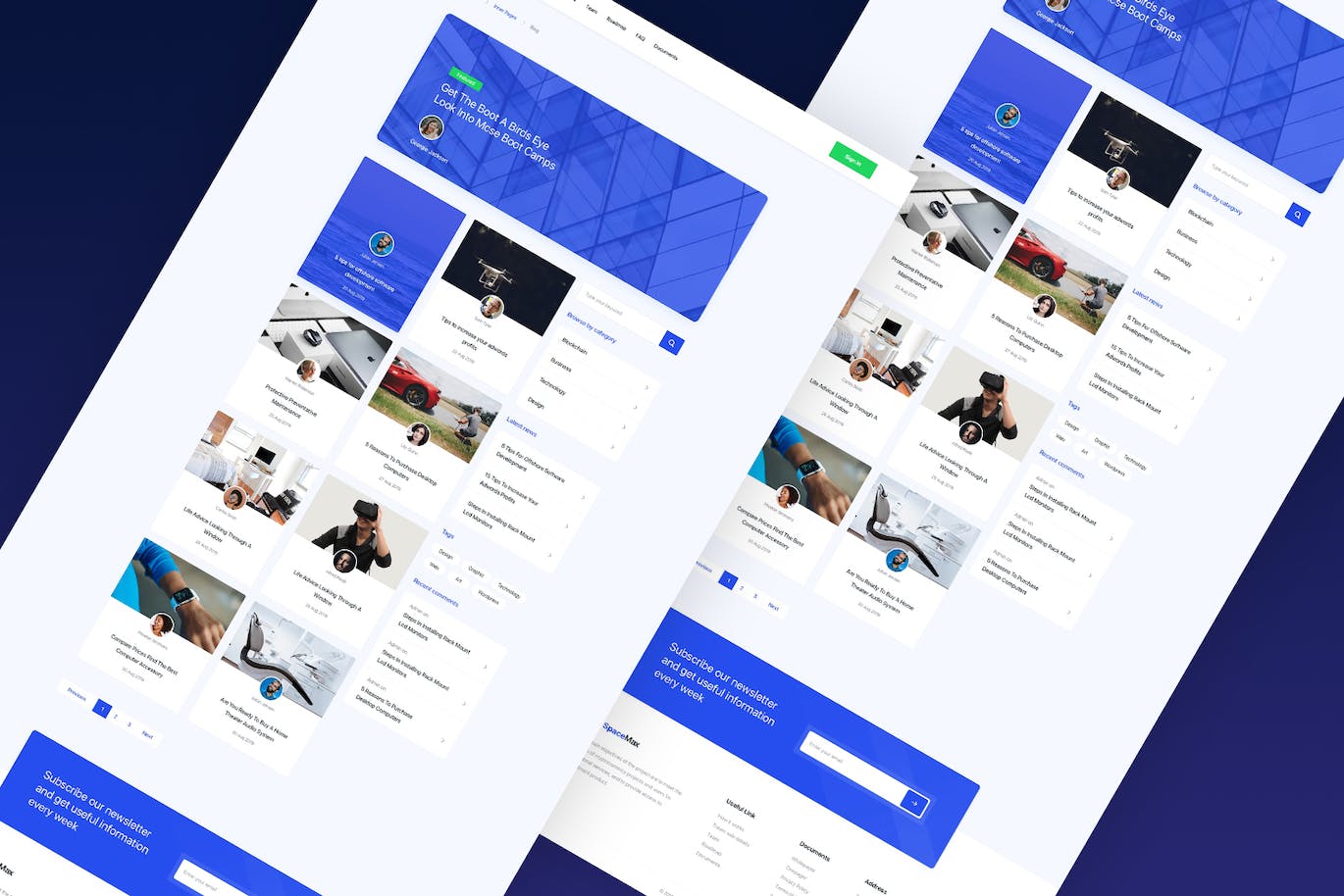 多用途网站着陆页HTML模板 SpaceMax – Multipurpose HTML Template APP UI sucaiwan.com