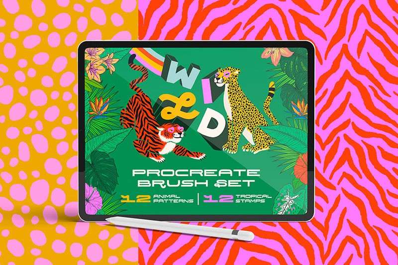 24个动物植物图案Procreate笔刷 笔刷资源 第1张-素材湾丨精选海外优质设计素材资源 24个动物植物图案Procreate笔刷 笔刷资源 sucaiwan.com