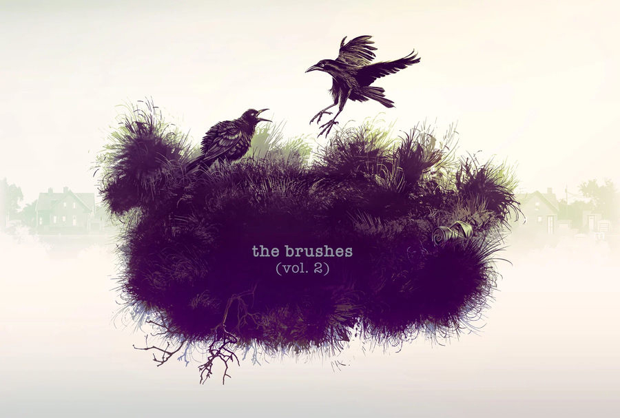 Procreate笔刷-植物树木草地图案笔刷素材 笔刷资源 sucaiwan.com