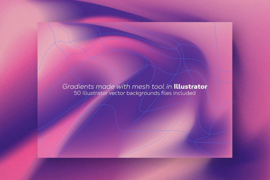 背景素材-50款渐变波纹褶皱颗粒感纹理矢量背景素材 APP UI sucaiwan.com