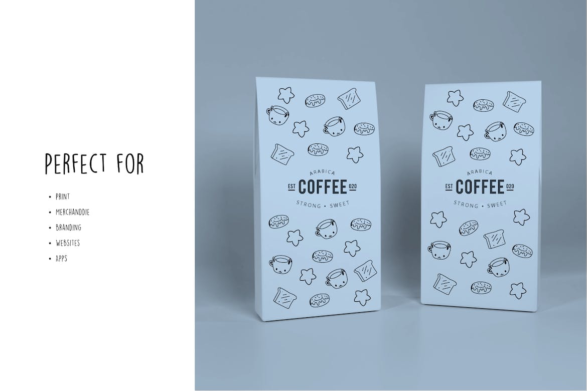 Procreate涂鸦印章笔刷套件 PROODLE Procreate Doodle Stamps 笔刷资源 sucaiwan.com