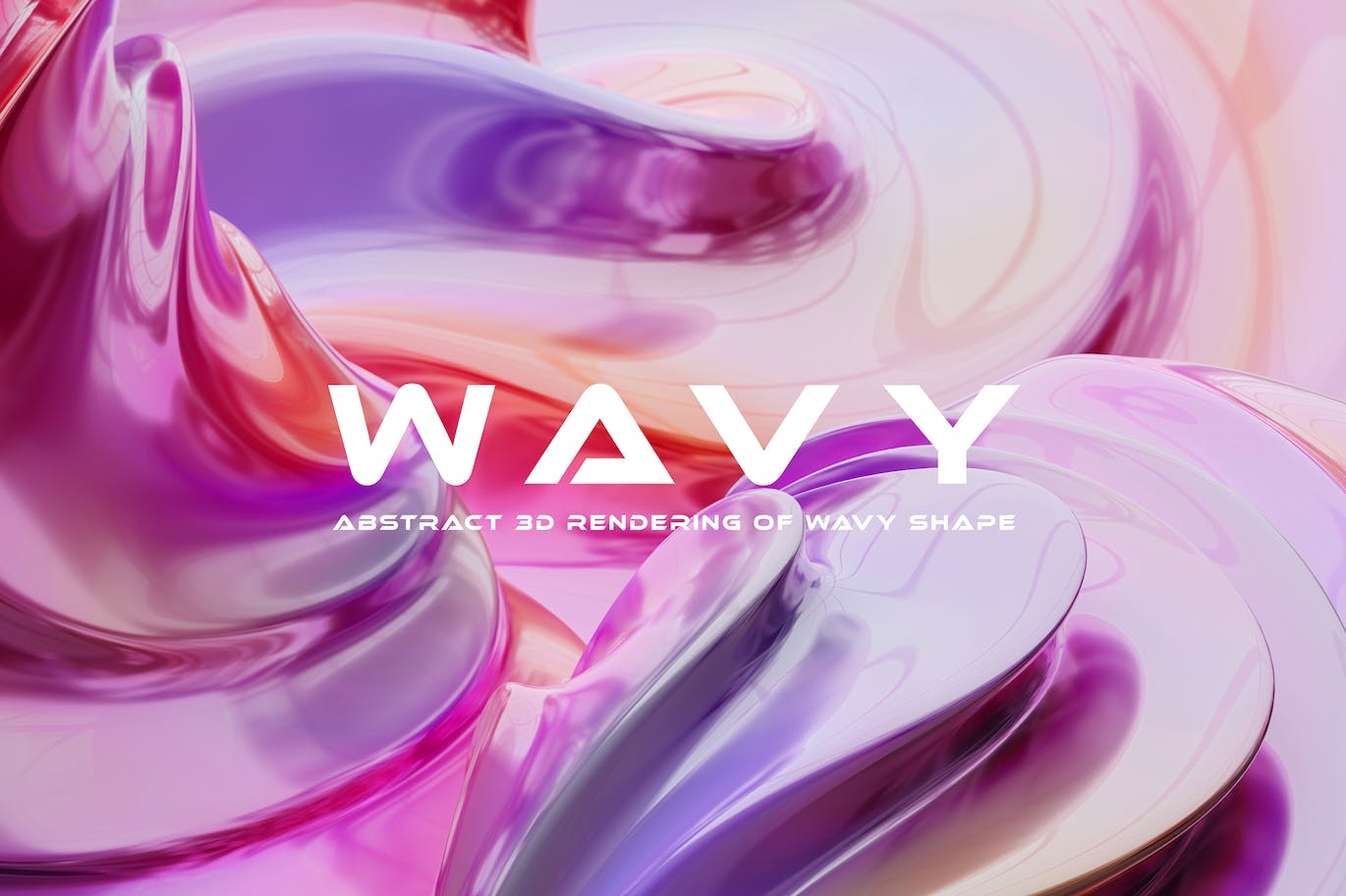 渐变波浪形状抽象背景 Metalic Wavy Abstract Background 图片素材 sucaiwan.com