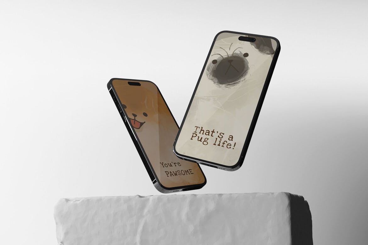 iphone 14 Pro手机效果图样机 iphone 14 Pro mockup 样机素材 sucaiwan.com