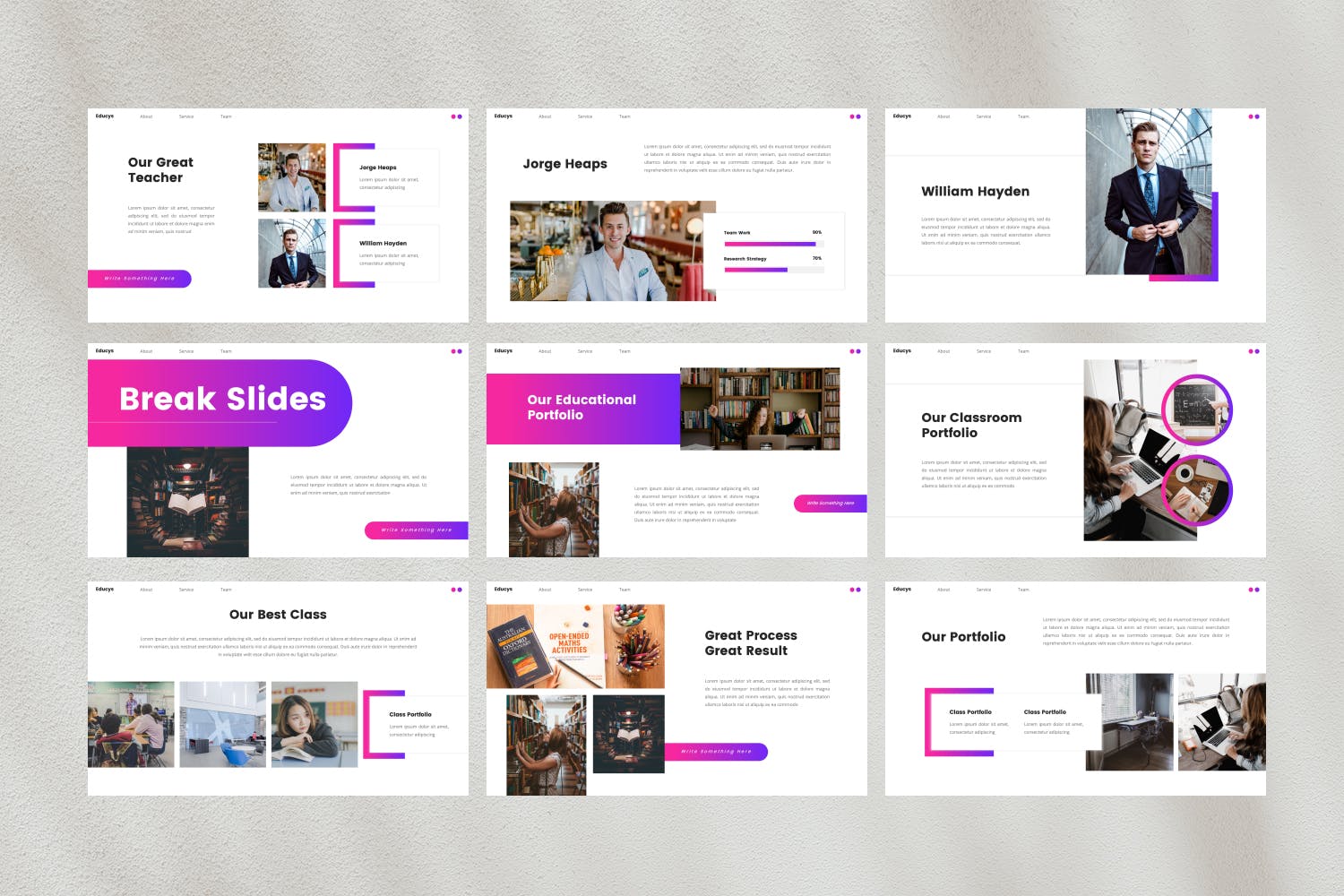 教育机构PPT演示文稿 Educys – Education PowerPoint Template 幻灯图表 sucaiwan.com