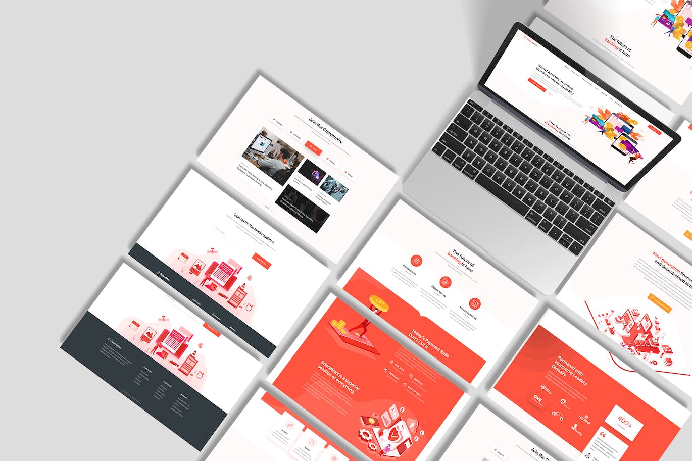 多用途网站着陆页HTML模板 SpaceMax – Multipurpose HTML Template APP UI sucaiwan.com