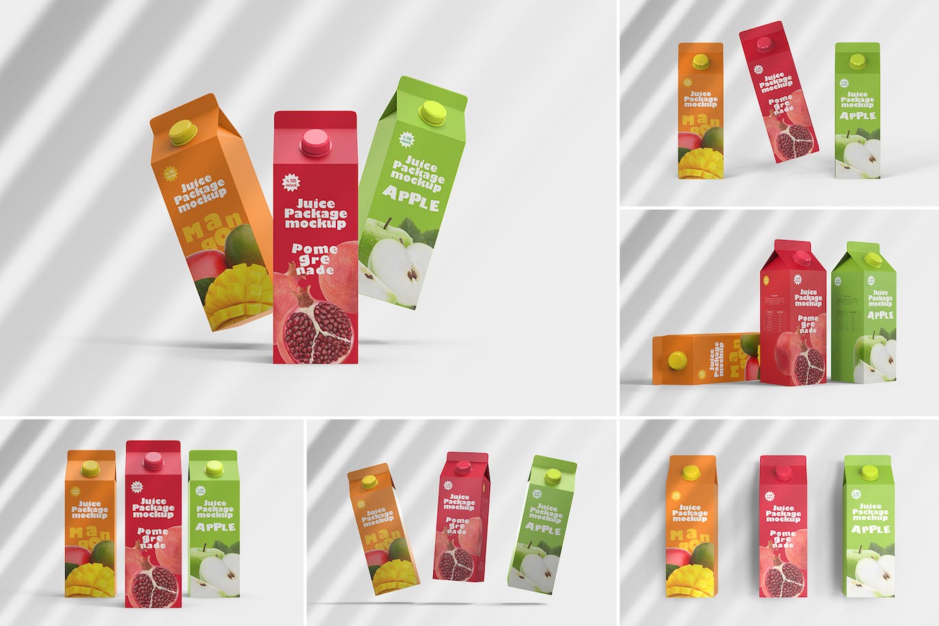 果汁盒产品包装设计样机 Juice Box Mockup 样机素材 sucaiwan.com