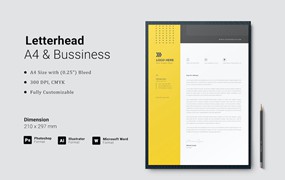 创意信头传单模板 Creative Letterhead Word