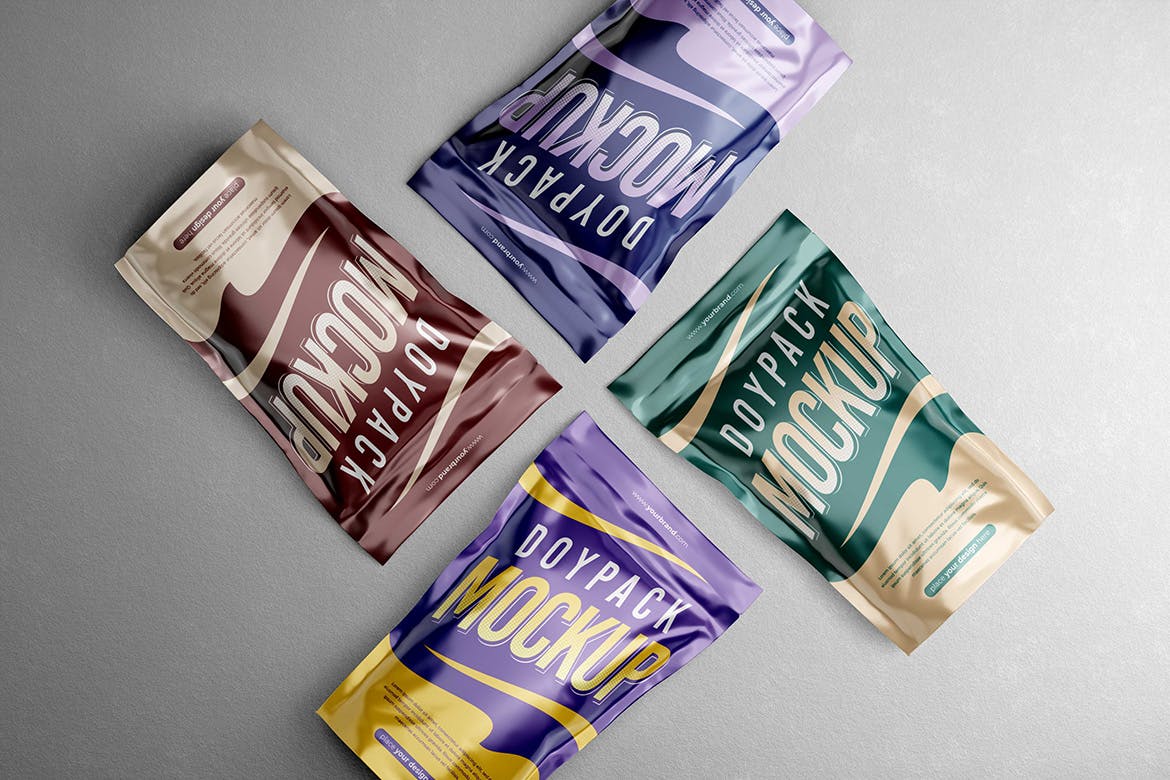 咖啡豆包装自立袋样机图 Doypack Mockup 样机素材 sucaiwan.com