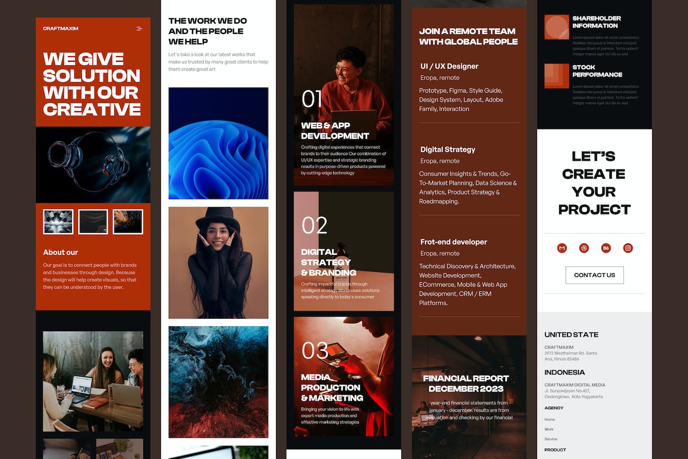 代理机构网站着陆页模板 CraftMaxim – Agency Landing Page APP UI sucaiwan.com
