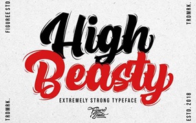 High Beasty 国潮风英文字体