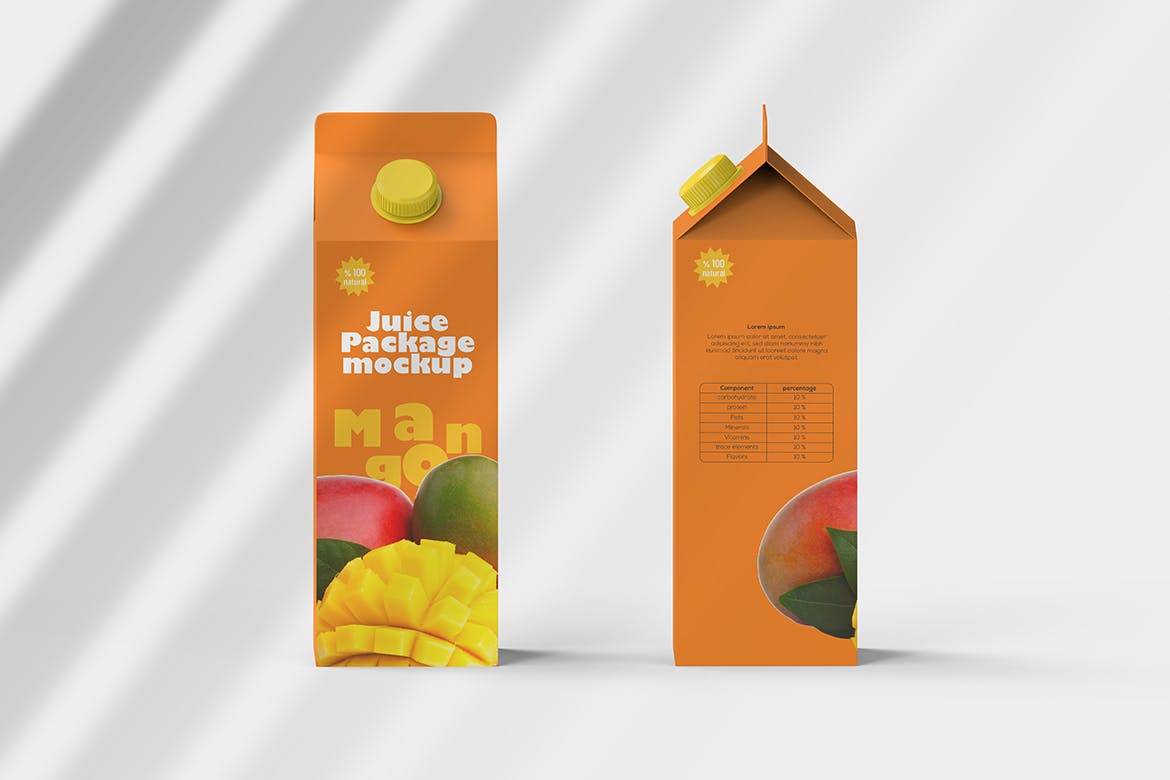 拧盖果汁盒包装设计样机 Juice Box Mockup 样机素材 sucaiwan.com