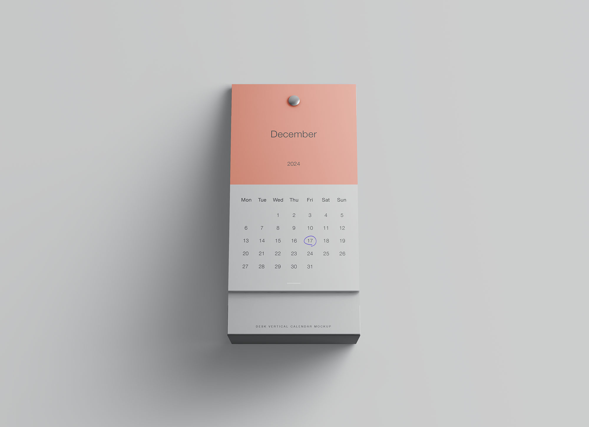 竖版A字形日历样机 Vertical Calendar Mockup 样机素材 sucaiwan.com
