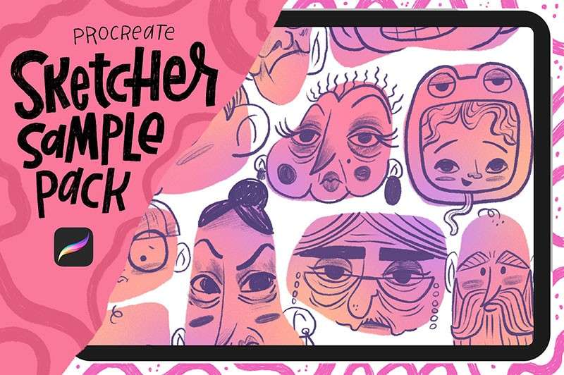 7个真实铅笔效果Procreate笔刷 笔刷资源 sucaiwan.com