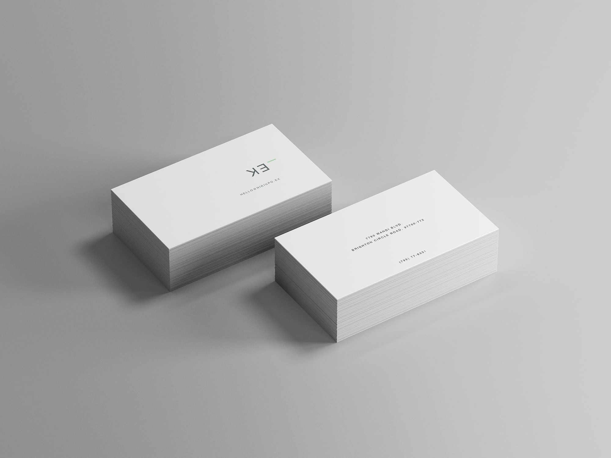 等距名片样机 Isometric Business Card Mockup 样机素材 sucaiwan.com