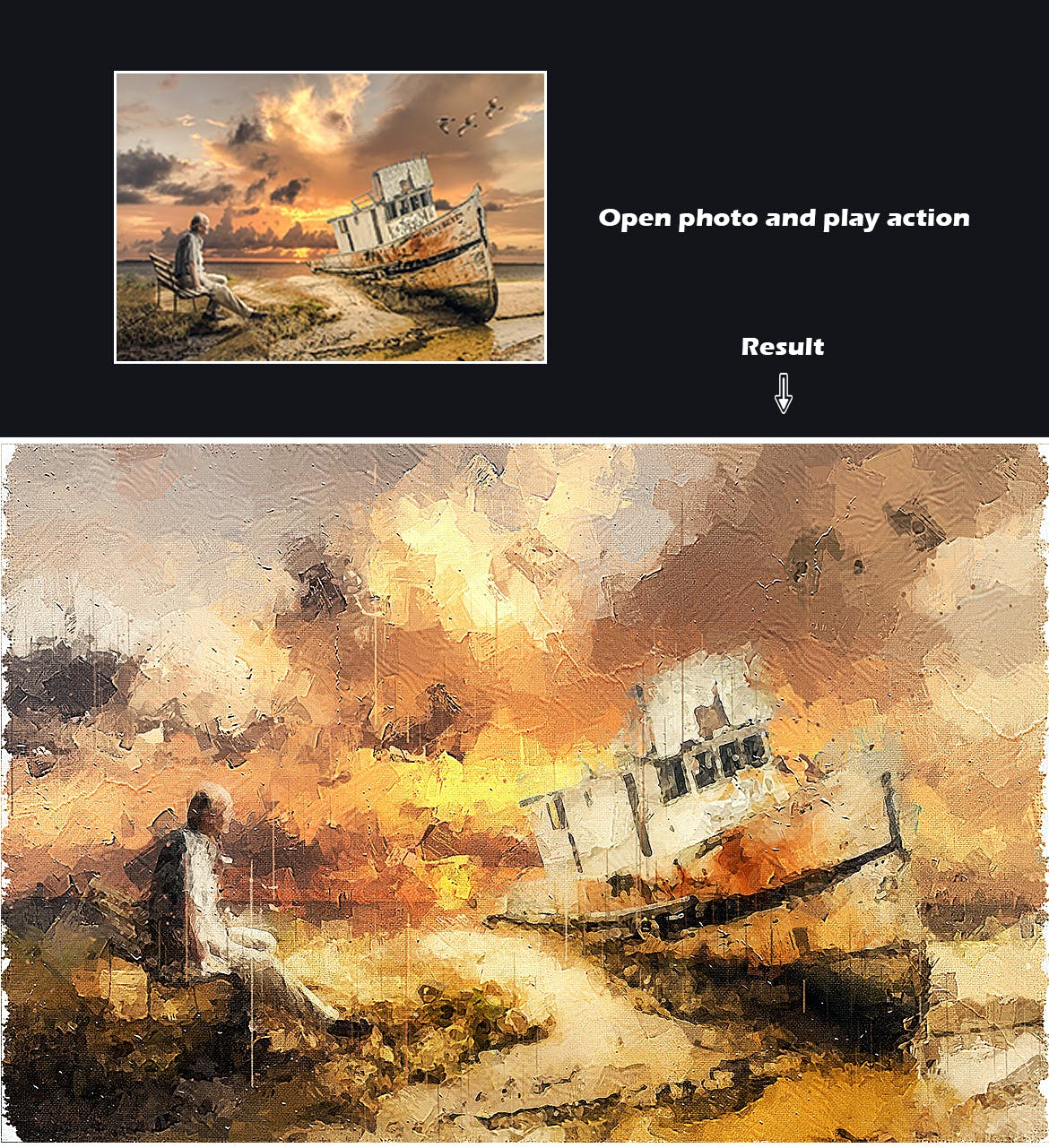 印象画照片处理效果PS动作模板 Impression – Photoshop Action 插件预设 sucaiwan.com