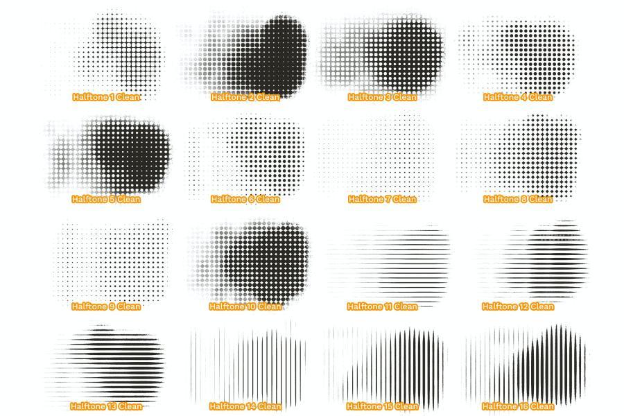 Procreate笔刷-复古半色调效果Procreate笔刷下载 笔刷资源 sucaiwan.com